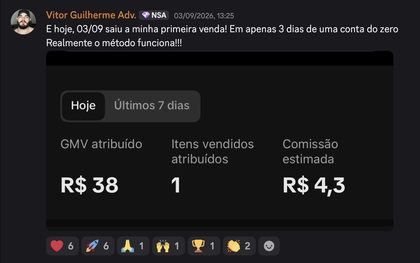 Vitor Guilherme — primeira venda em 3 dias, do zero