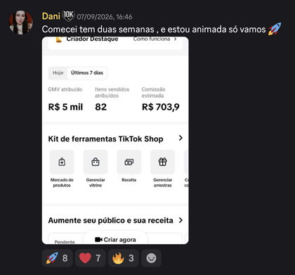 Dani — duas semanas usando o método