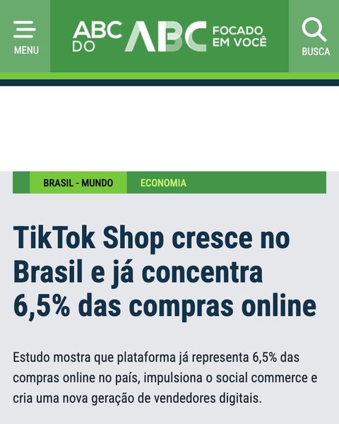 TikTok Shop cresce no Brasil e já concentra 6,5% das compras online